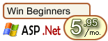 Windows Beginners Hosting - ASP .Net - $5.95 per month